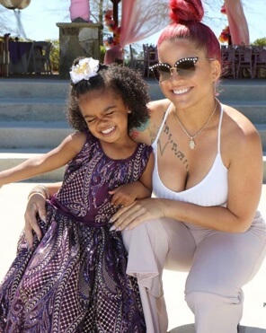 Kalea Marie Cephus with her mom, Shya L'amour.